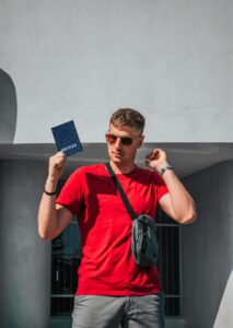 red t-shirt