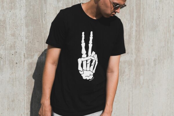 black t-shirt